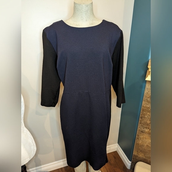 Talbots form fitting colour block Sheath dress, plus size 20W - Picture 11 of 12